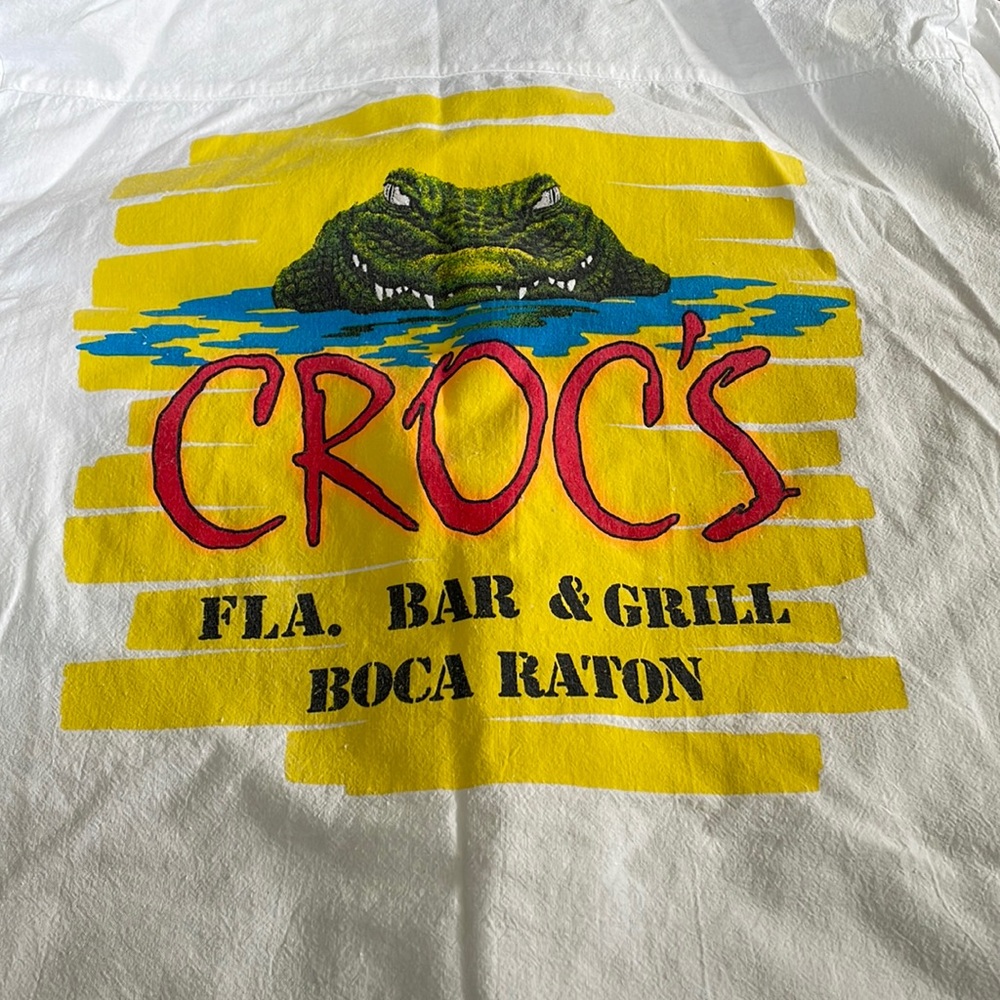 Croc’s FLA. Bar and grill Boca Raton vintage  button up size large